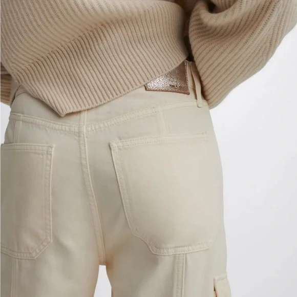 NWT Rag&Bone Featherweight Cailyn Cargo in Ecru. Spring 24 collection.